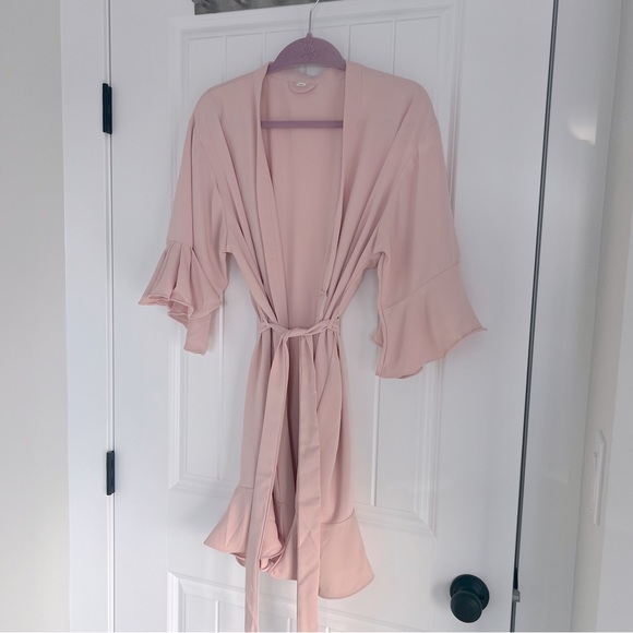 Dusty Rose Bridesmaid Robe - Size L - Picture 2 of 4